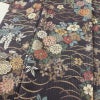 小紋 良品 総柄 正絹 花柄 袷仕立て 身丈158.5cm 裄丈64.5cm 箔 金彩 着物 紫・藤色_画像5