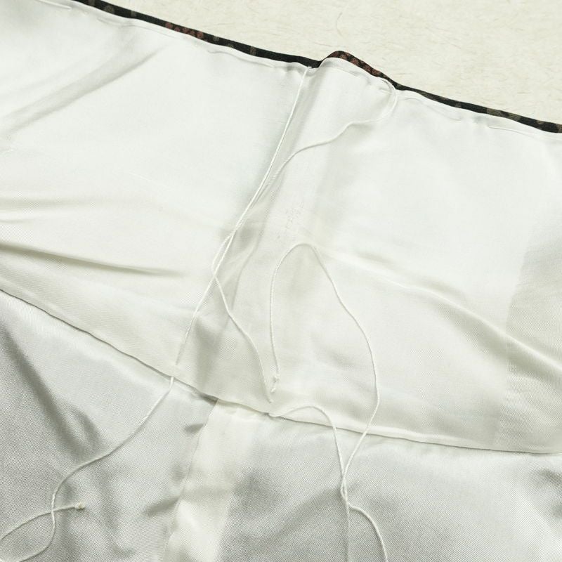 小紋 良品 総柄 正絹 花柄 袷仕立て 身丈156cm 裄丈65cm 菊 着物 黒_画像19