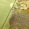 付け下げ 良品 金駒刺繍 正絹 古典柄 袷仕立て 身丈159.5cm 裄丈64.5cm 箔 フォーマル 着物 緑・うぐいす色_画像10