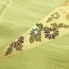 付け下げ 良品 金駒刺繍 正絹 古典柄 袷仕立て 身丈159.5cm 裄丈64.5cm 箔 フォーマル 着物 緑・うぐいす色_画像17