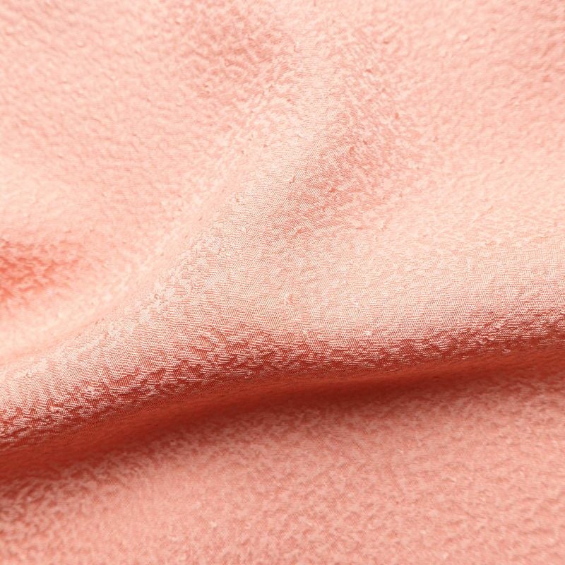 付け下げ 美品 堅牢染 ケミカル刺繍 しつけ糸付き 一つ紋付き 正絹 古典柄 袷仕立て 身丈160cm 裄丈62.5cm 刺繍 フォーマル 着物 ピンク_画像21