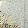訪問着 良品 ろうけつ染め 正絹 木の葉・植物柄 袷仕立て 身丈173cm 裄丈69.5cm 箔 金彩 フォーマル 着物 グレー_画像5