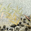 訪問着 良品 ろうけつ染め 正絹 木の葉・植物柄 袷仕立て 身丈173cm 裄丈69.5cm 箔 金彩 フォーマル 着物 グレー_画像9