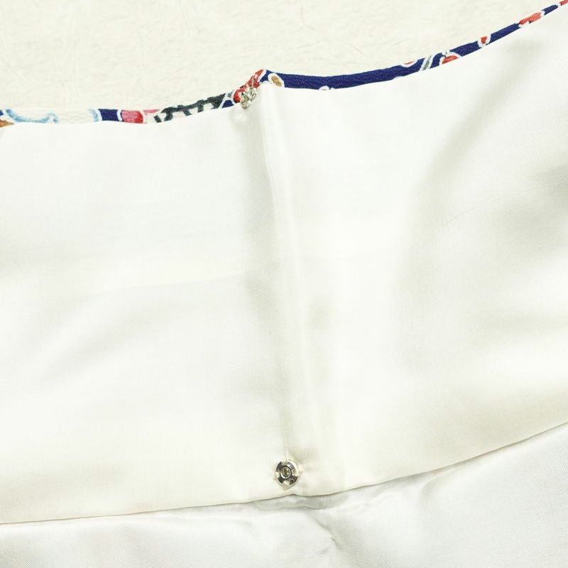 小紋 良品 縮緬 総柄 正絹 袷仕立て 身丈158cm 裄丈67.5cm 着物 青・紺_画像19