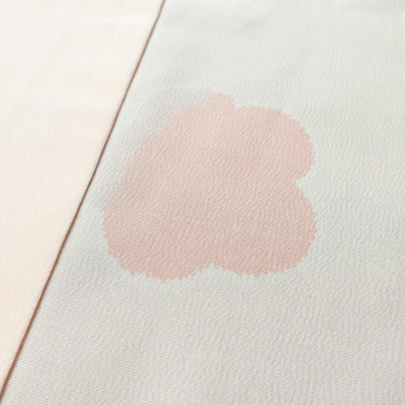 長襦袢 美品 しつけ糸付き 縮緬 正絹 花柄 袖無双・胴抜き 身丈134.5cm 裄丈65.5cm ピンク_画像8