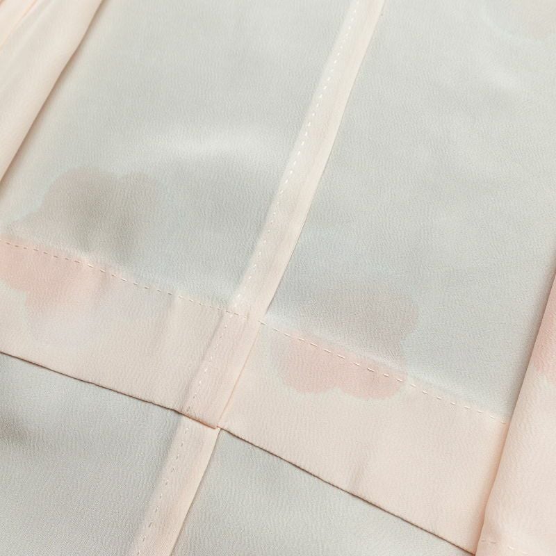 長襦袢 美品 しつけ糸付き 縮緬 正絹 花柄 袖無双・胴抜き 身丈134.5cm 裄丈65.5cm ピンク_画像17