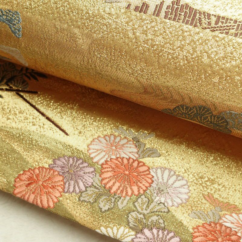 袋帯 六通柄 フォーマル用 正絹 古典柄 箔 帯 金・銀_画像7