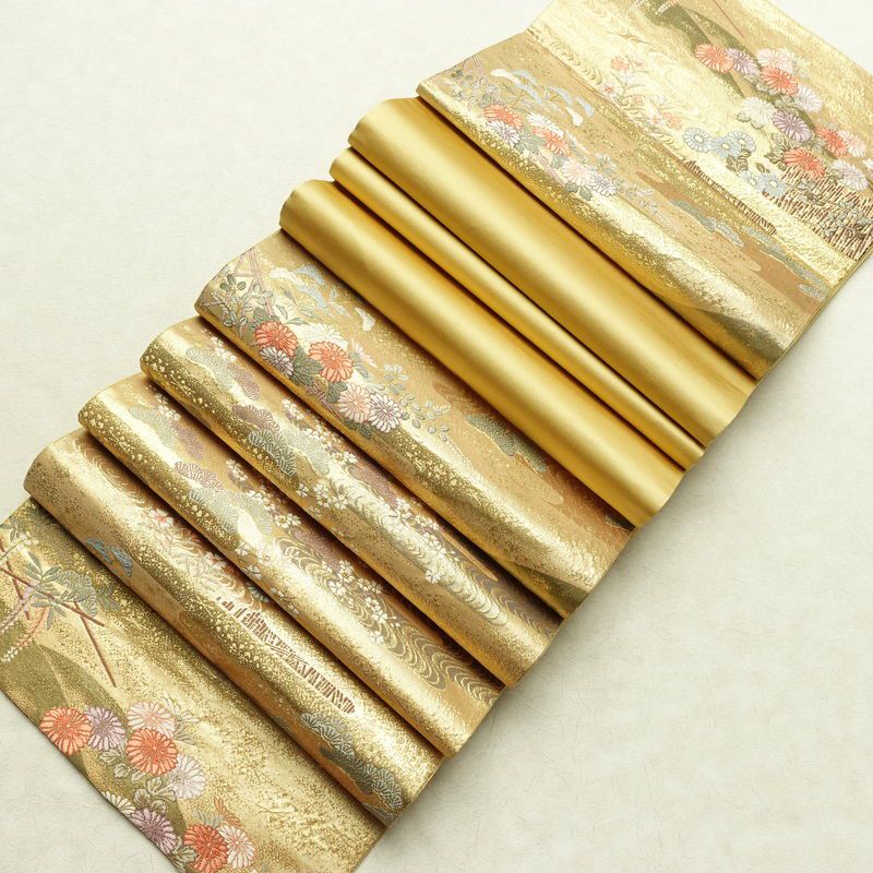 袋帯 六通柄 フォーマル用 正絹 古典柄 箔 帯 金・銀_画像18