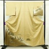 付け下げ 正絹 風景柄 袷仕立て 身丈157cm 裄丈65.5cm 箔 金彩 金糸 フォーマル 着物 ベージュ_画像1
