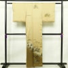 付け下げ 正絹 風景柄 袷仕立て 身丈157cm 裄丈65.5cm 箔 金彩 金糸 フォーマル 着物 ベージュ_画像2