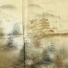 付け下げ 正絹 風景柄 袷仕立て 身丈157cm 裄丈65.5cm 箔 金彩 金糸 フォーマル 着物 ベージュ_画像6