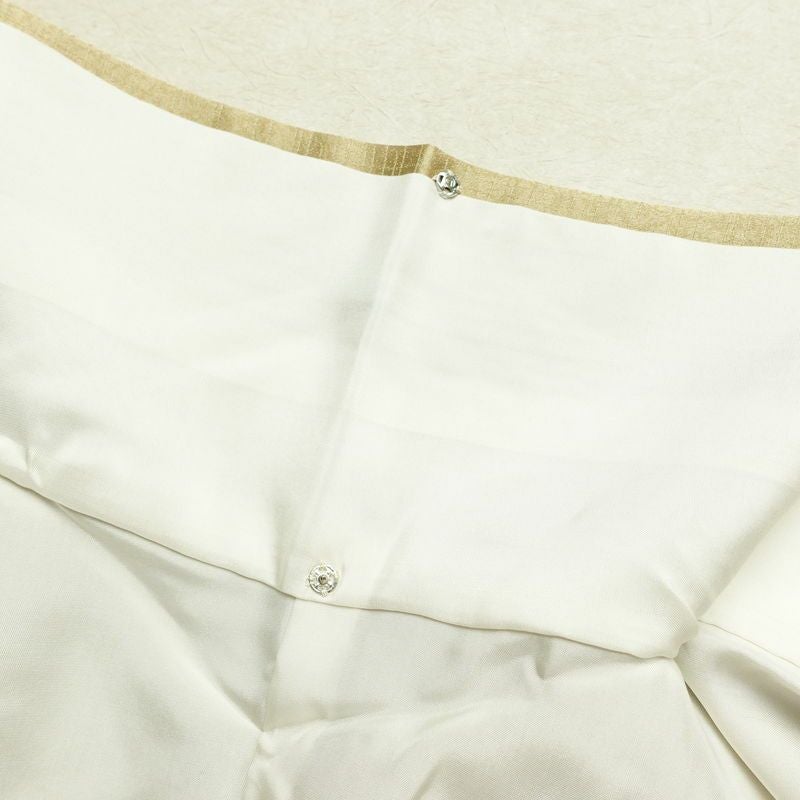 付け下げ 正絹 風景柄 袷仕立て 身丈157cm 裄丈65.5cm 箔 金彩 金糸 フォーマル 着物 ベージュ_画像20