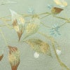 付け下げ 美品 しつけ糸付き 正絹 木の葉・植物柄 袷仕立て 身丈158cm 裄丈65cm 刺繍 共八掛 フォーマル 着物 緑・うぐいす色_画像7