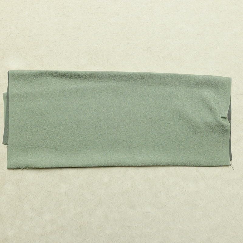 付け下げ 美品 しつけ糸付き 正絹 木の葉・植物柄 袷仕立て 身丈158cm 裄丈65cm 刺繍 共八掛 フォーマル 着物 緑・うぐいす色_画像21