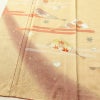 付け下げ 良品 落款入り 金駒刺繍 正絹 古典柄 袷仕立て 身丈163cm 裄丈66.5cm 箔 刺繍 金彩 フォーマル 着物 扇子 黄・黄土色_画像4