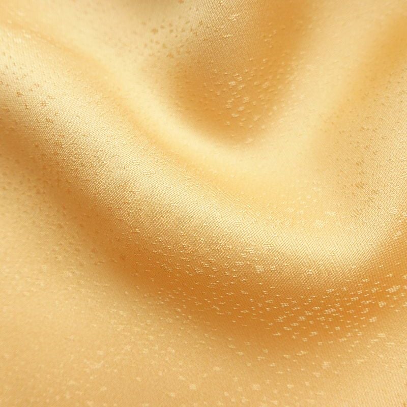 付け下げ 良品 落款入り 金駒刺繍 正絹 古典柄 袷仕立て 身丈163cm 裄丈66.5cm 箔 刺繍 金彩 フォーマル 着物 扇子 黄・黄土色_画像21