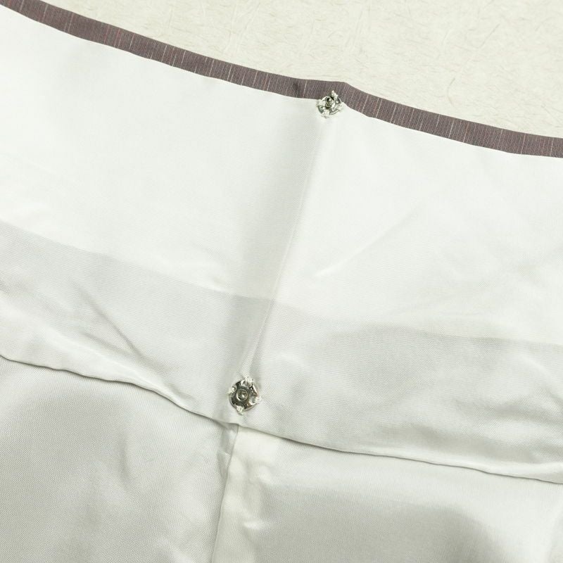 付け下げ 良品 紬地 正絹 古典柄 袷仕立て 身丈157cm 裄丈65cm 箔 フォーマル 着物 紫・藤色_画像19