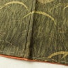 小紋 良品 しつけ糸付き 総柄 付下小紋 正絹 木の葉・植物柄 袷仕立て 身丈165.5cm 裄丈65.5cm 金彩 着物 黄・黄土色_画像11