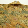 小紋 良品 しつけ糸付き 総柄 付下小紋 正絹 木の葉・植物柄 袷仕立て 身丈165.5cm 裄丈65.5cm 金彩 着物 黄・黄土色_画像16
