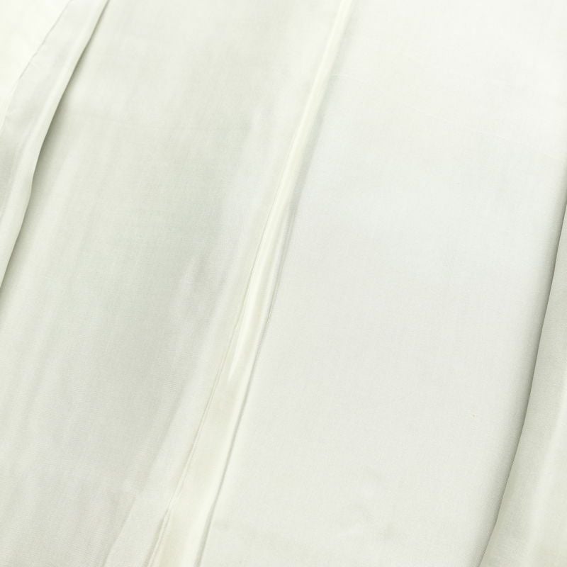 小紋 良品 しつけ糸付き 総柄 付下小紋 正絹 木の葉・植物柄 袷仕立て 身丈165.5cm 裄丈65.5cm 金彩 着物 黄・黄土色_画像18