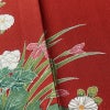 振袖 縮緬 正絹 花柄 袷仕立て 身丈159.5cm 裄丈65.5cm 箔 金彩 フォーマル 二十歳 着物 赤・朱_画像10