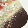 振袖 縮緬 正絹 花柄 袷仕立て 身丈159.5cm 裄丈65.5cm 箔 金彩 フォーマル 二十歳 着物 赤・朱_画像17