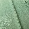 付け下げ 美品 スワトウ刺繍 正絹 幾何学柄・抽象柄 袷仕立て 身丈158.5cm 裄丈65cm 刺繍 一部しつけ糸付き フォーマル 着物 緑・うぐいす色_画像11