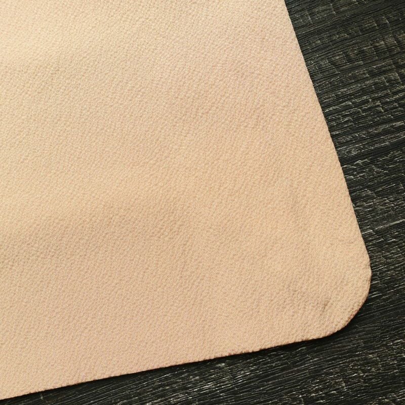 色無地 良品 茶渋染 落款入り 縮緬 一つ紋付き 正絹 無地 袷仕立て 身丈157cm 裄丈64cm フォーマル 着物 ベージュ_画像15