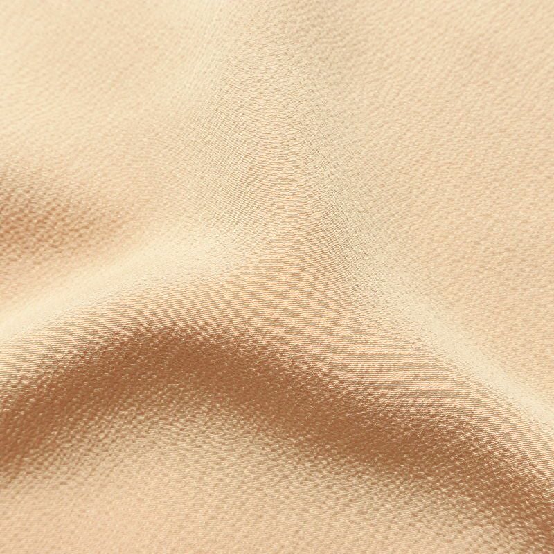 色無地 良品 茶渋染 落款入り 縮緬 一つ紋付き 正絹 無地 袷仕立て 身丈157cm 裄丈64cm フォーマル 着物 ベージュ_画像21