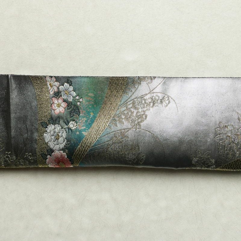 袋帯 六通柄 フォーマル用 正絹 花柄 箔 金糸 帯 金・銀_画像14
