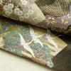 袋帯 六通柄 フォーマル用 正絹 古典柄 箔 帯 黒_画像7