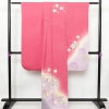 振袖 セット品 正絹 花柄 袷仕立て 身丈166.5cm 裄丈67.5cm 金彩 フォーマル 二十歳 着物 ピンク_画像2