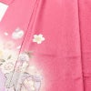 振袖 セット品 正絹 花柄 袷仕立て 身丈166.5cm 裄丈67.5cm 金彩 フォーマル 二十歳 着物 ピンク_画像6