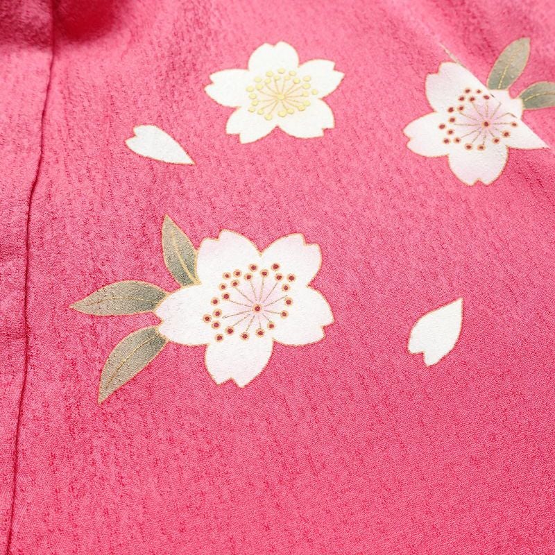 振袖 セット品 正絹 花柄 袷仕立て 身丈166.5cm 裄丈67.5cm 金彩 フォーマル 二十歳 着物 ピンク_画像15