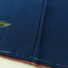 小紋 しつけ糸付き 縮緬 飛び柄 正絹 花柄 袷仕立て 身丈172cm 裄丈69cm 金彩 着物 青・紺_画像11
