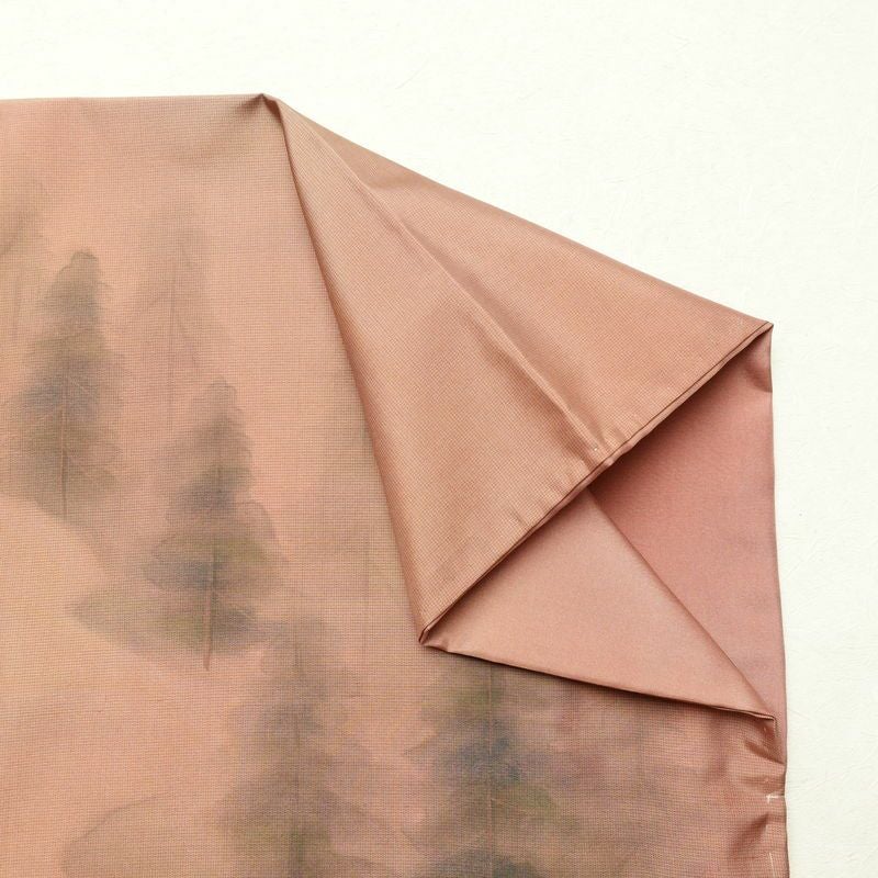 付け下げ 良品 落款入り 紬地 正絹 風景柄 袷仕立て 身丈155cm 裄丈64cm 一部しつけ糸付き フォーマル ぼかし 着物 橙_画像16