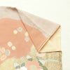 訪問着 良品 縮緬 絞り 一つ紋付き 正絹 花柄 袷仕立て 身丈162cm 裄丈67cm 箔 菊 フォーマル 着物 ピンク_画像15