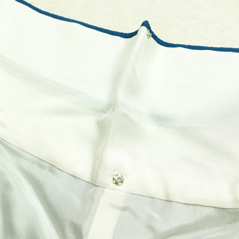 振袖 縮緬 正絹 花柄 袷仕立て 身丈172.5cm 裄丈70cm 箔 金彩 フォーマル 二十歳 着物 青・紺_画像21