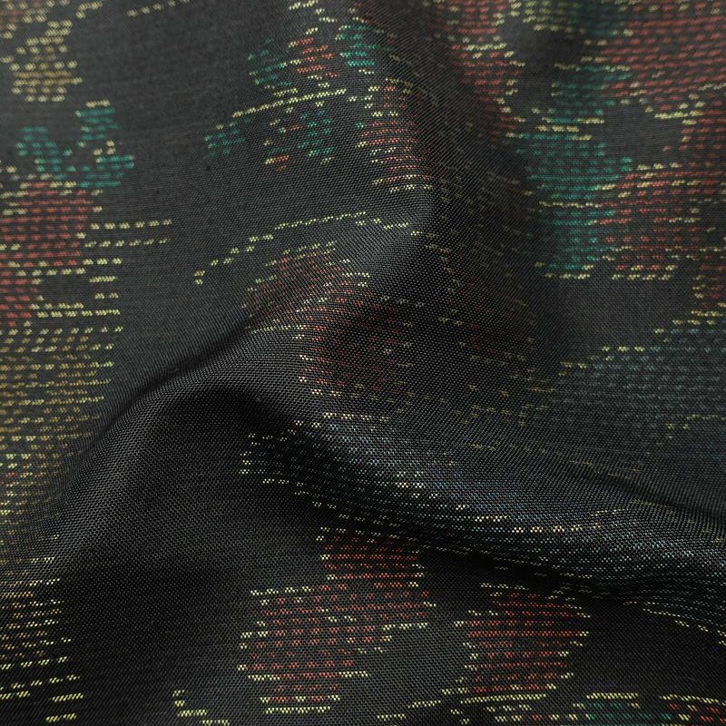 大島紬 良品 しつけ糸付き 正絹 証紙なし 風景柄 袷仕立て 身丈164cm 裄丈65cm 着物 多色使い_画像21