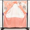 振袖 良品 正絹 花柄 袷仕立て 身丈155.5cm 裄丈65cm 箔 金彩 フォーマル 着物 ピンク_画像3