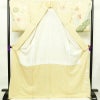 訪問着 美品 しつけ糸付き 絞り 正絹 古典柄 袷仕立て 身丈170.5cm 裄丈69cm 箔 共八掛 金彩 フォーマル 着物 クリーム_画像3