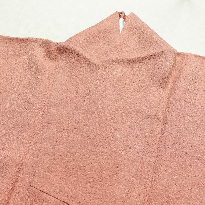 色無地 一つ紋付き 正絹 無地 袷仕立て 身丈150.5cm 裄丈63cm フォーマル 着物 ピンク_画像16