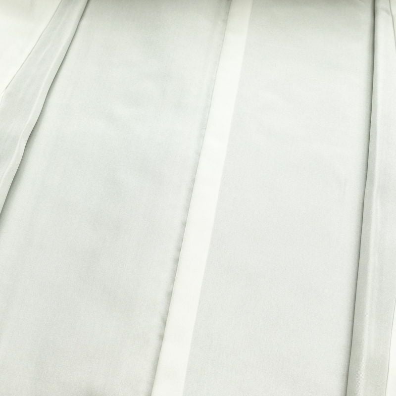 紬 美品 しつけ糸付き 正絹 木の葉・植物柄 袷仕立て 身丈158cm 裄丈66cm 着物 緑・うぐいす色_画像18