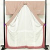 訪問着 良品 縮緬 正絹 風景柄 袷仕立て 身丈165cm 裄丈67.5cm 箔 一部しつけ糸付き フォーマル 着物 くすみピンク ピンク_画像3