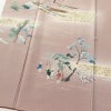 訪問着 良品 縮緬 正絹 風景柄 袷仕立て 身丈165cm 裄丈67.5cm 箔 一部しつけ糸付き フォーマル 着物 くすみピンク ピンク_画像4