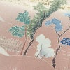 訪問着 良品 縮緬 正絹 風景柄 袷仕立て 身丈165cm 裄丈67.5cm 箔 一部しつけ糸付き フォーマル 着物 くすみピンク ピンク_画像10