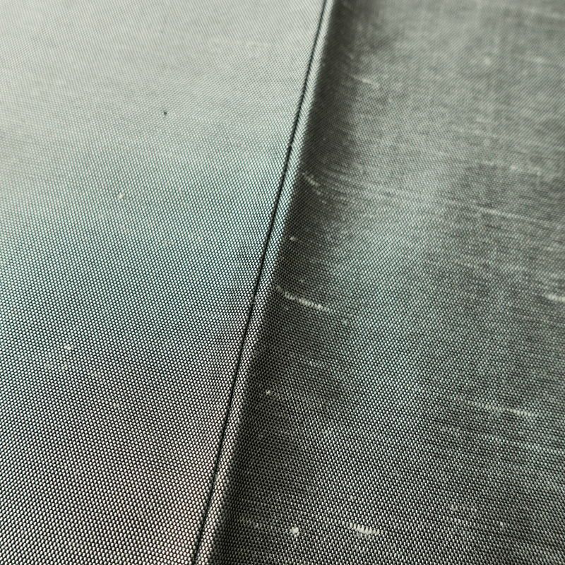 付け下げ 良品 紬地 正絹 木の葉・植物柄 袷仕立て 身丈157.5cm 裄丈64cm 着物 グレー_画像11