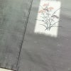 付け下げ 良品 紬地 正絹 木の葉・植物柄 袷仕立て 身丈157.5cm 裄丈64cm 着物 グレー_画像12