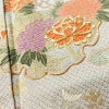 訪問着 美品 金駒刺繍 綸子 正絹 古典柄 袷仕立て 身丈155cm 裄丈63cm 箔 共八掛 金彩 フォーマル 着物 緑・うぐいす色_画像8