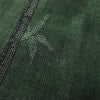 紬 良品 正絹 木の葉・植物柄 袷仕立て 身丈161cm 裄丈68cm 着物 緑・うぐいす色_画像8